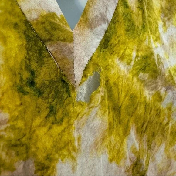 Joie Maple Tie Dye Printed Silk V-Neck Georgette Sleeveless Midi Slip Dress XS - Picture 6 of 10